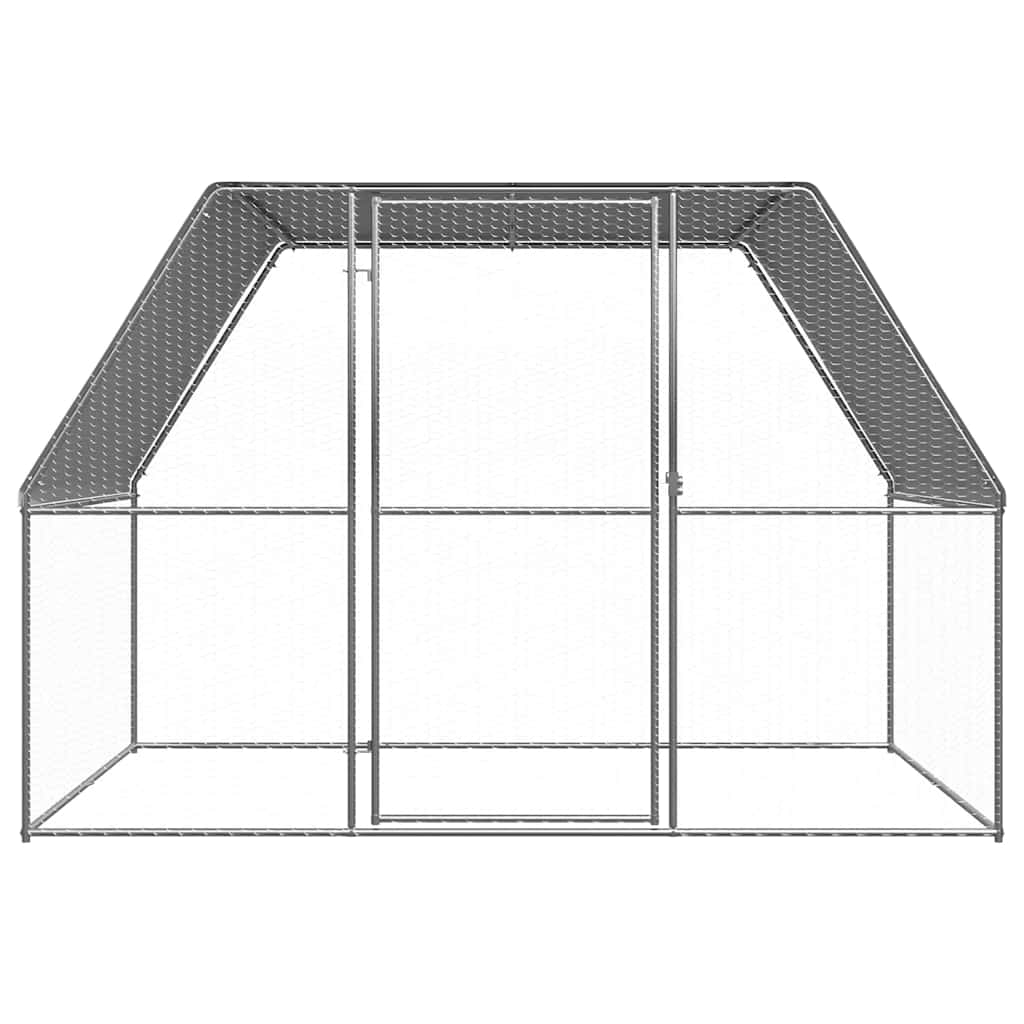 Kanapuur, hõbedane ja hall, 3 x 2 x 2 m, tsingitud teras