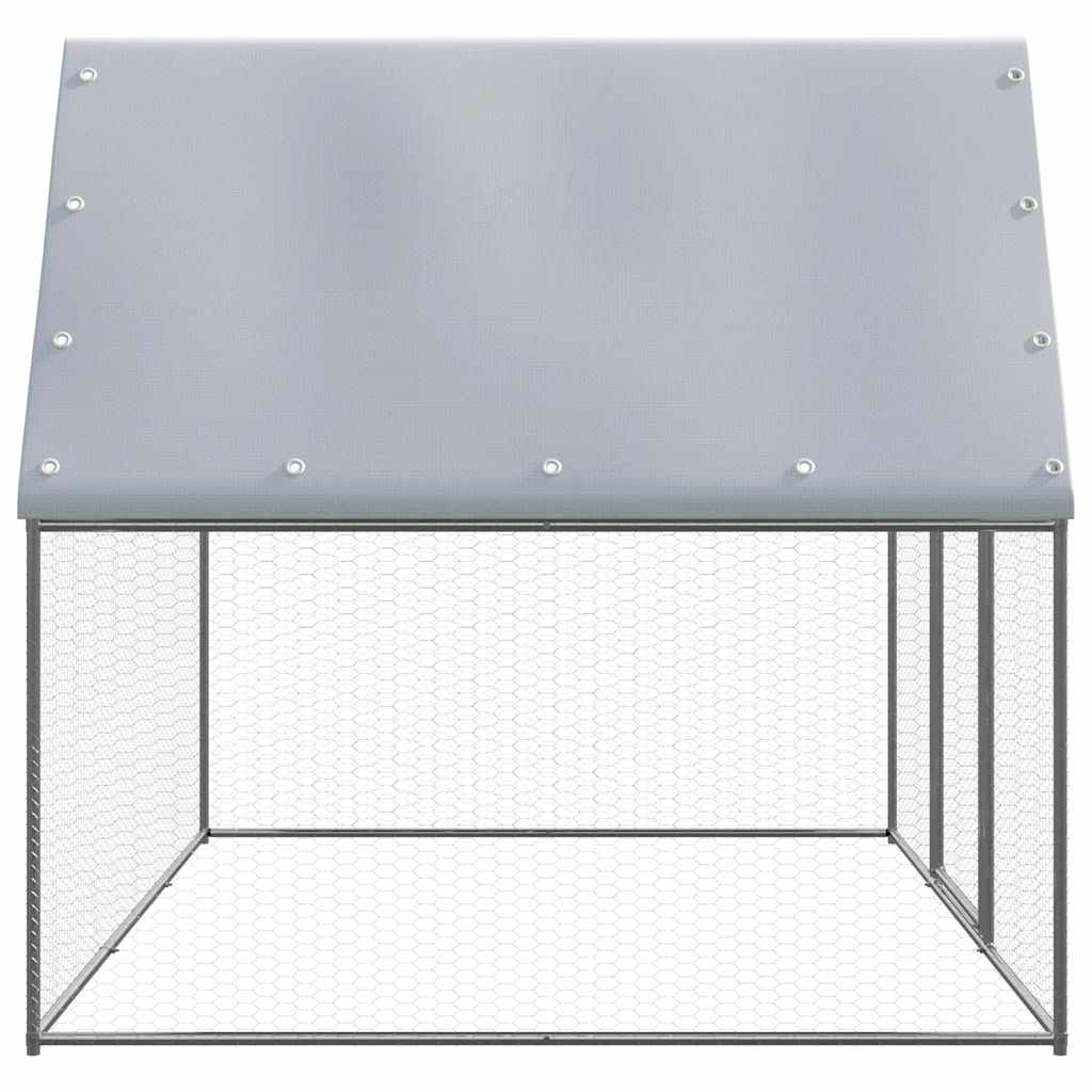 Kanapuur, hõbedane ja hall, 3 x 2 x 2 m, tsingitud teras