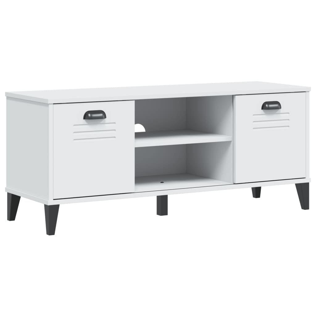 Jalatsipink "VIKEN", valge, 106 x 35 x 45 cm, tehispuit