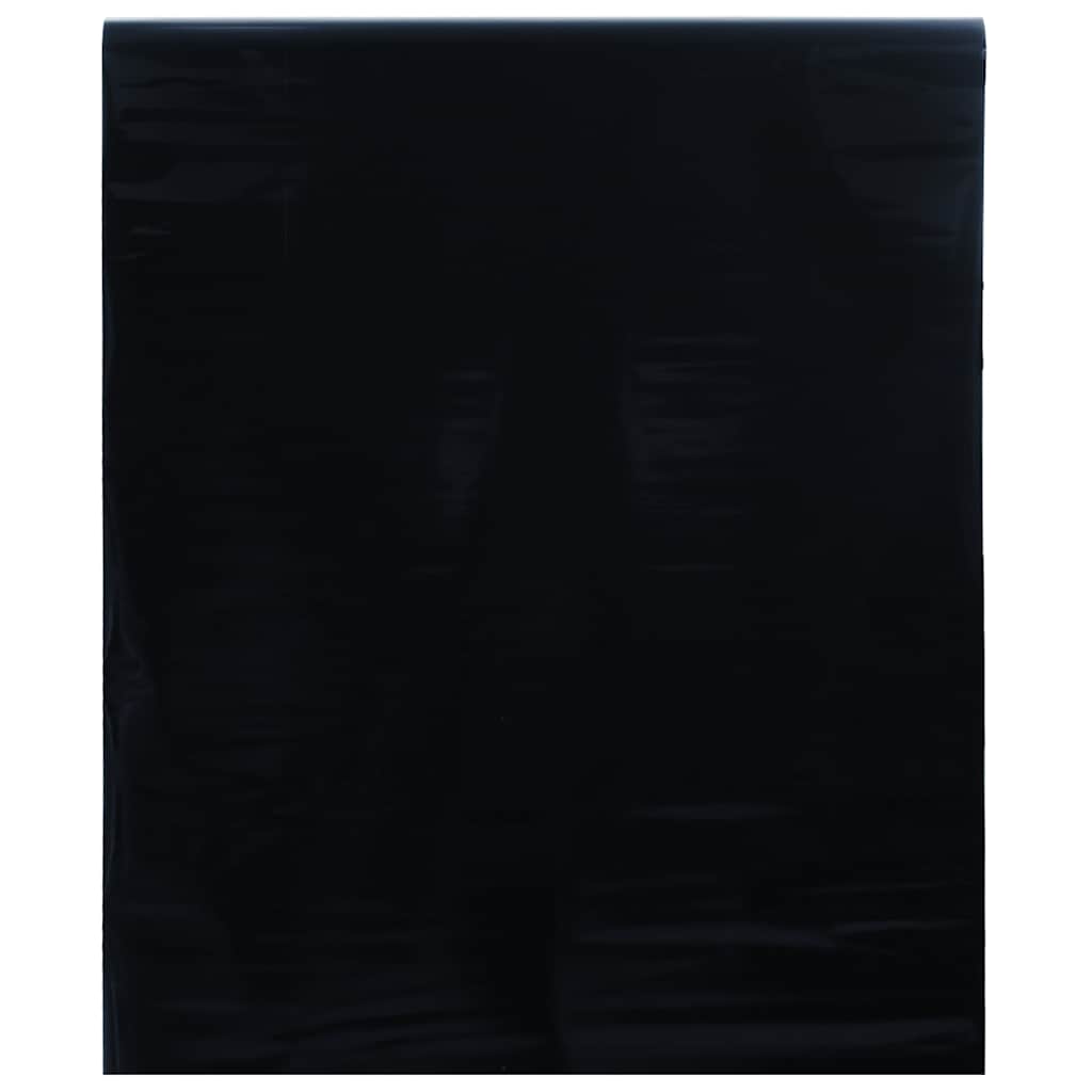 Staatiline aknakile, jäätunud, must, 45x1000 cm, PVC