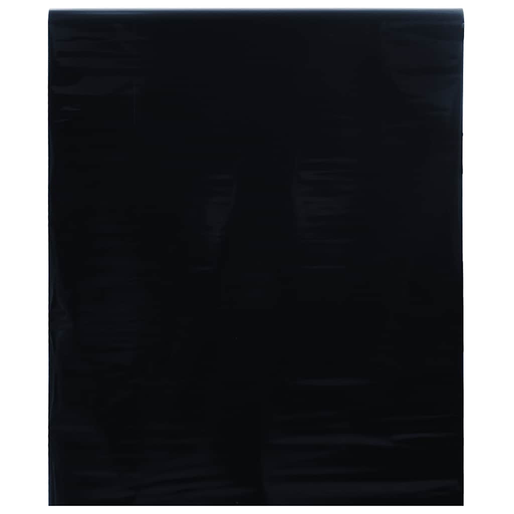 Staatiline aknakile, jäätunud, must, 45x2000 cm, PVC