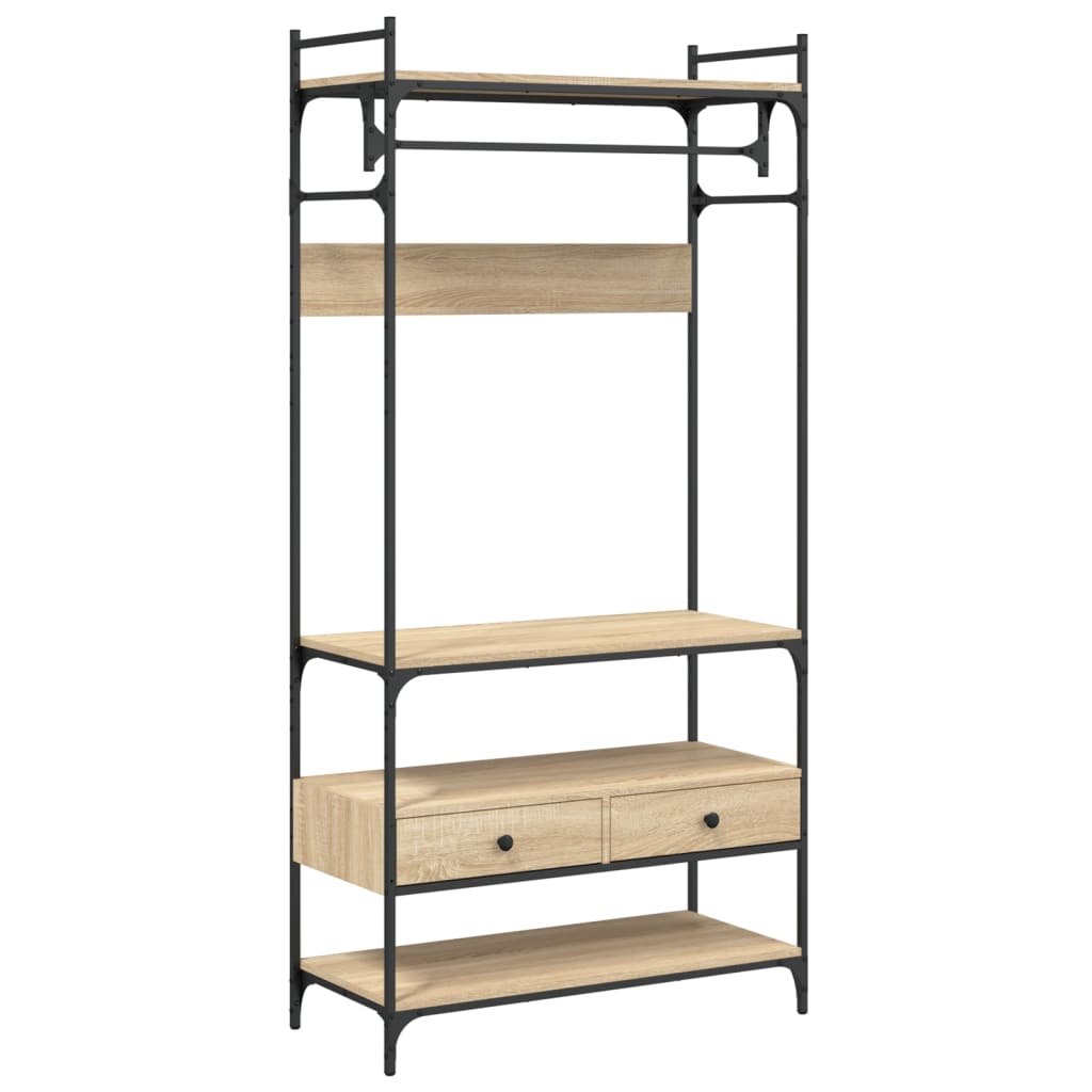 Garderoob sahtlitega Sonoma tamm 89x39x184,5 cm tehispuit