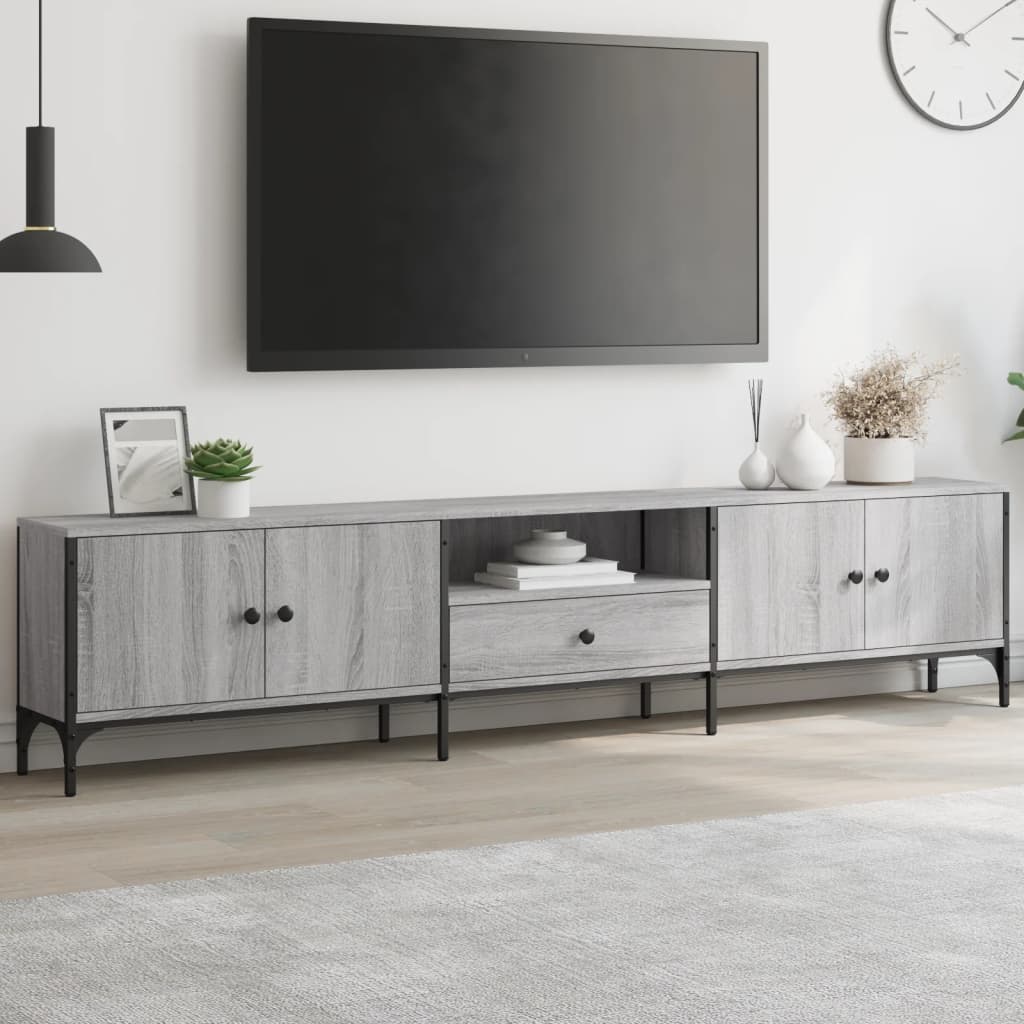 Telerikapp sahtliga, hall sonoma tamm, 200x25x44 cm, tehispuit