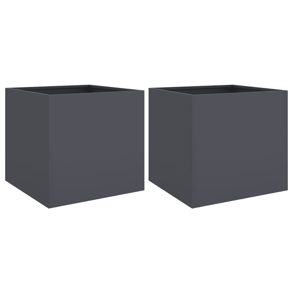 Taimekastid 2 tk antratsiithall 42x40x39cm, teras