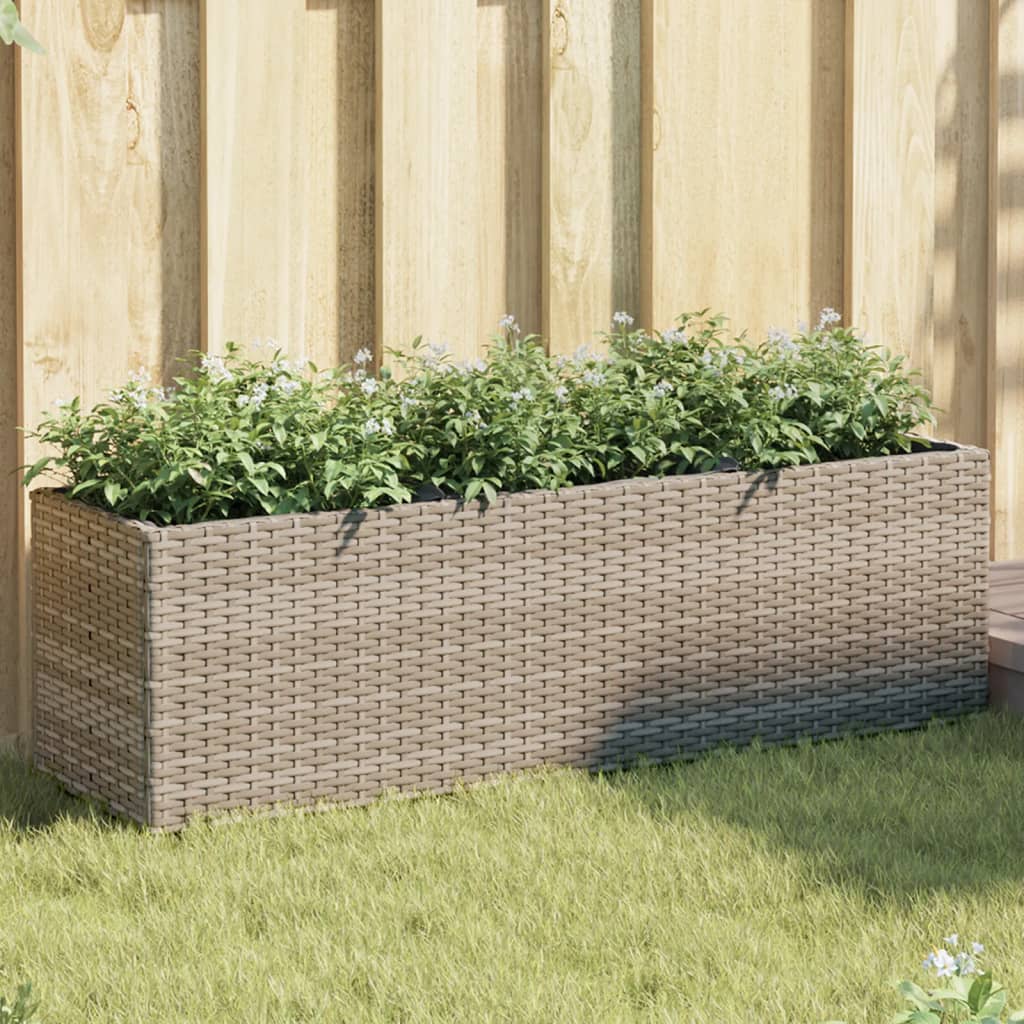 Taimekast 3 potiga, 2 tk, hall, 105 x 30 x 32 cm, polürotang