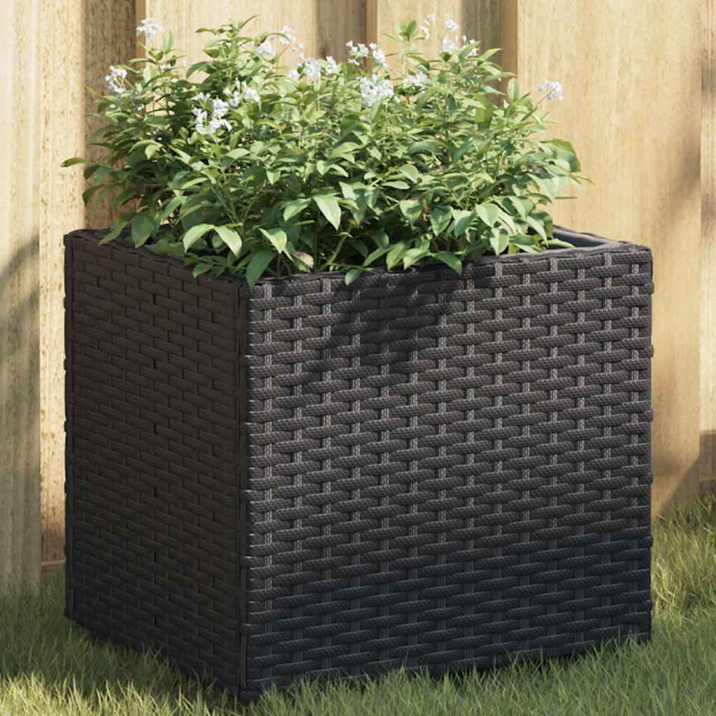 Aia taimekastid 2 tk, must, 36 x 30 x 32 cm, polürotang