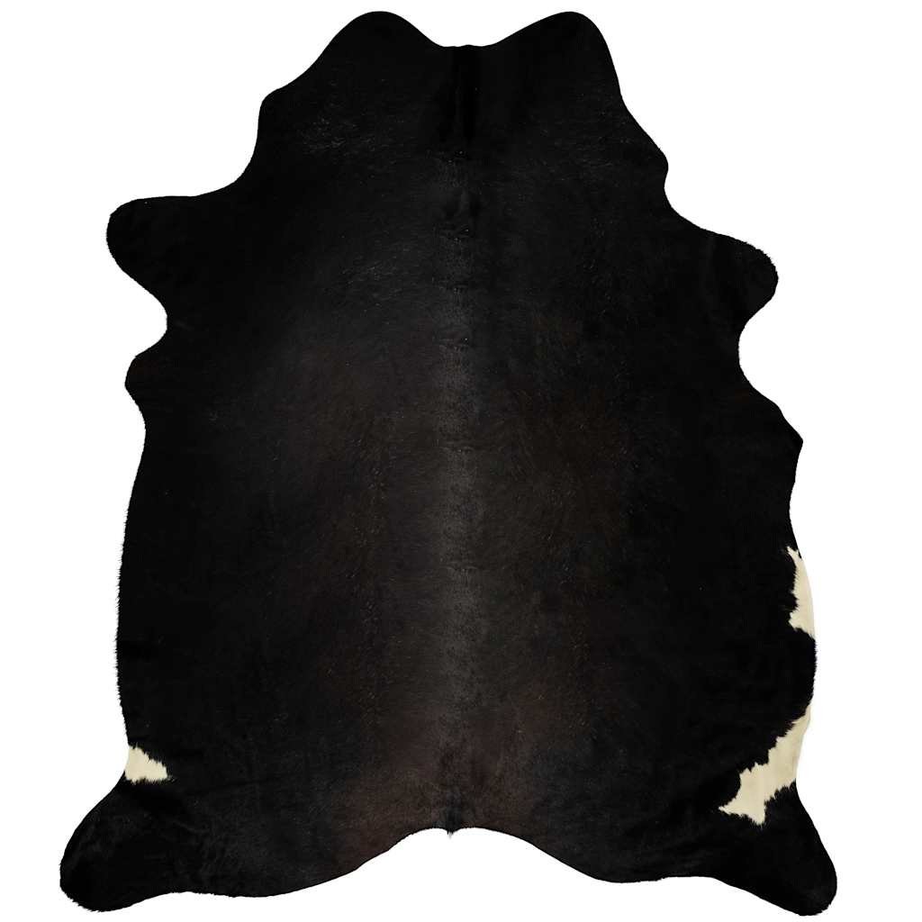 Ehtsast veisenahast vaip, must, 180 x 220 cm