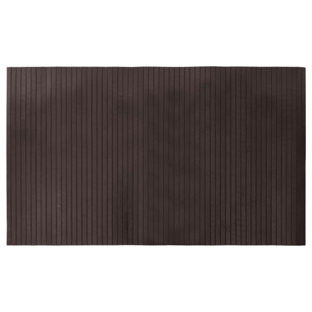 Vaip ristkülikukujuline, tumepruun, 60 x 100 cm, bambus