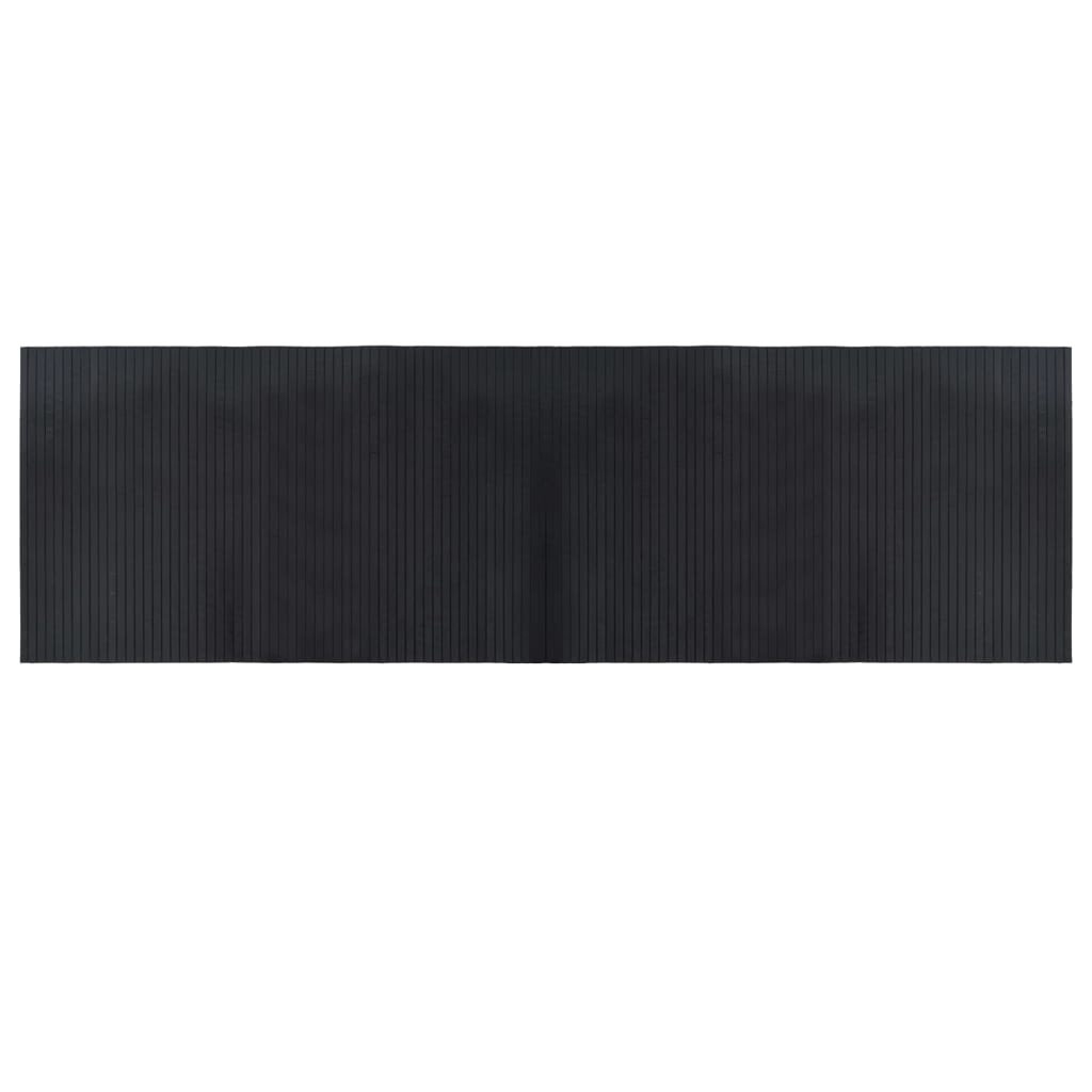 Vaip ristkülikukujuline, must, 60 x 200 cm, bambus
