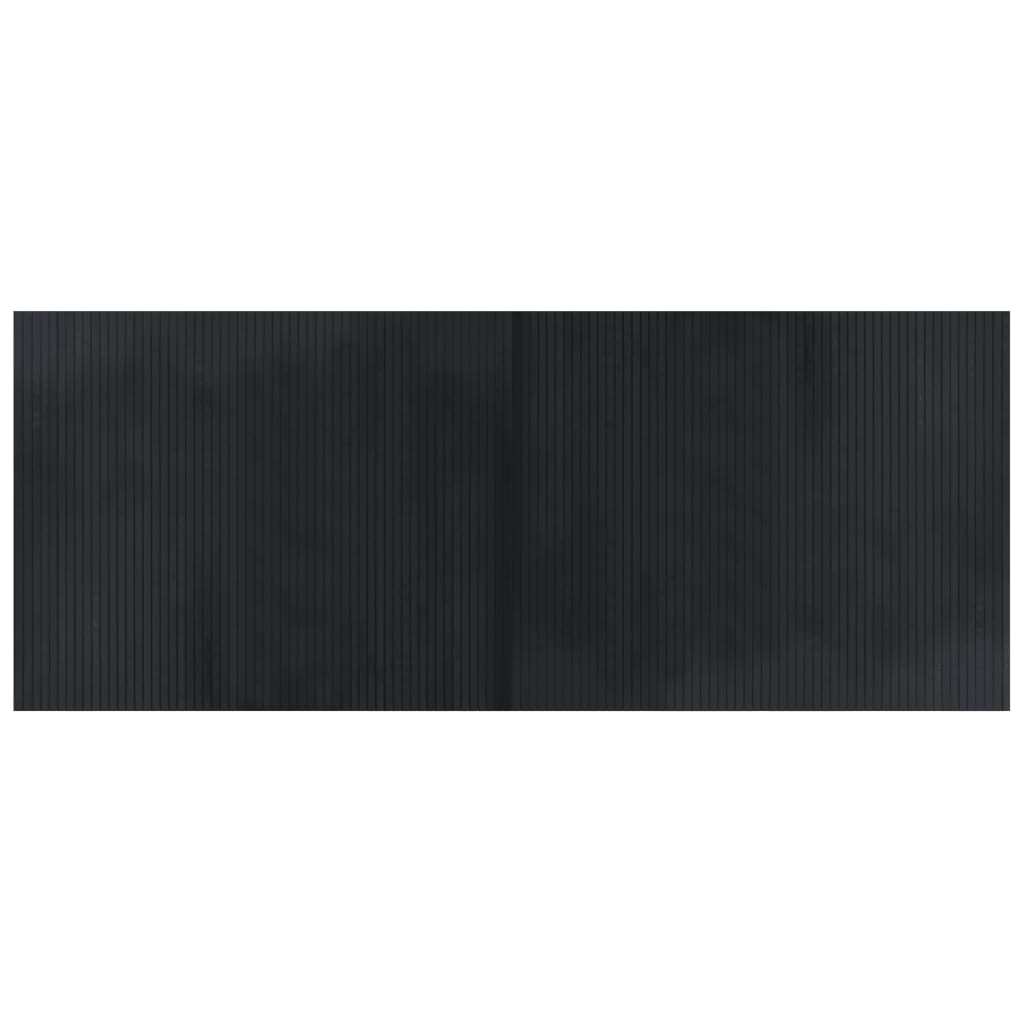 Vaip, ristkülikukujuline, must, 80 x 200 cm, bambus