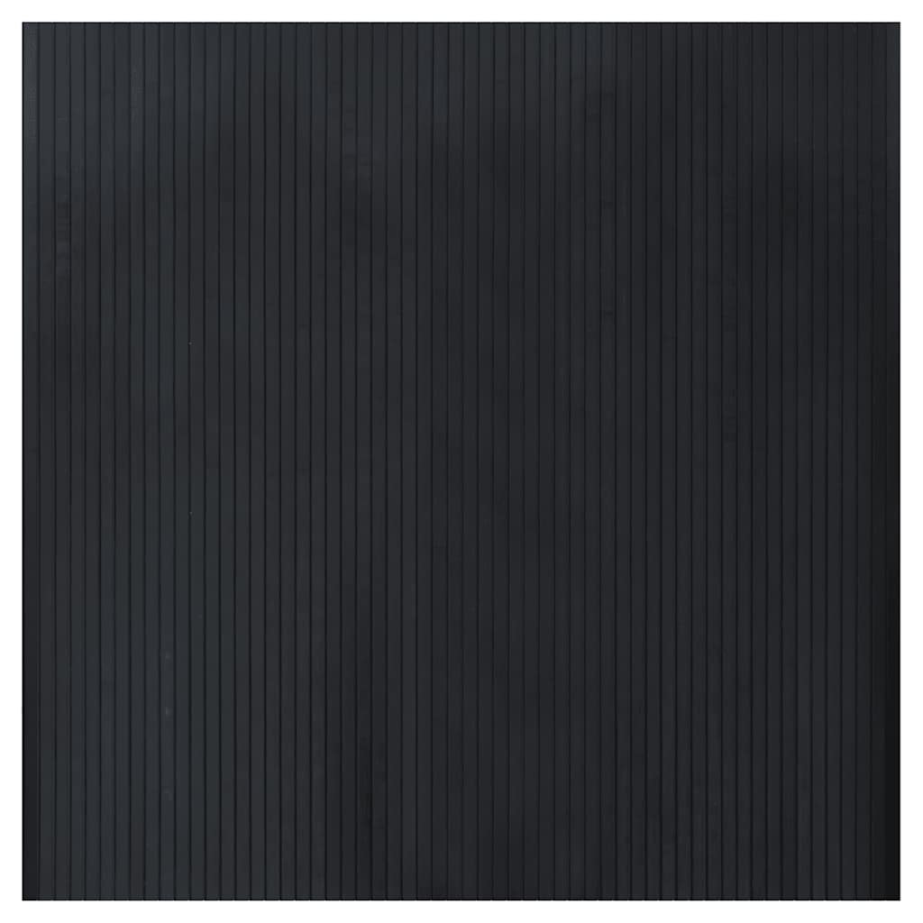 Vaip ristkülikukujuline, must, 100 x 100 cm, bambus