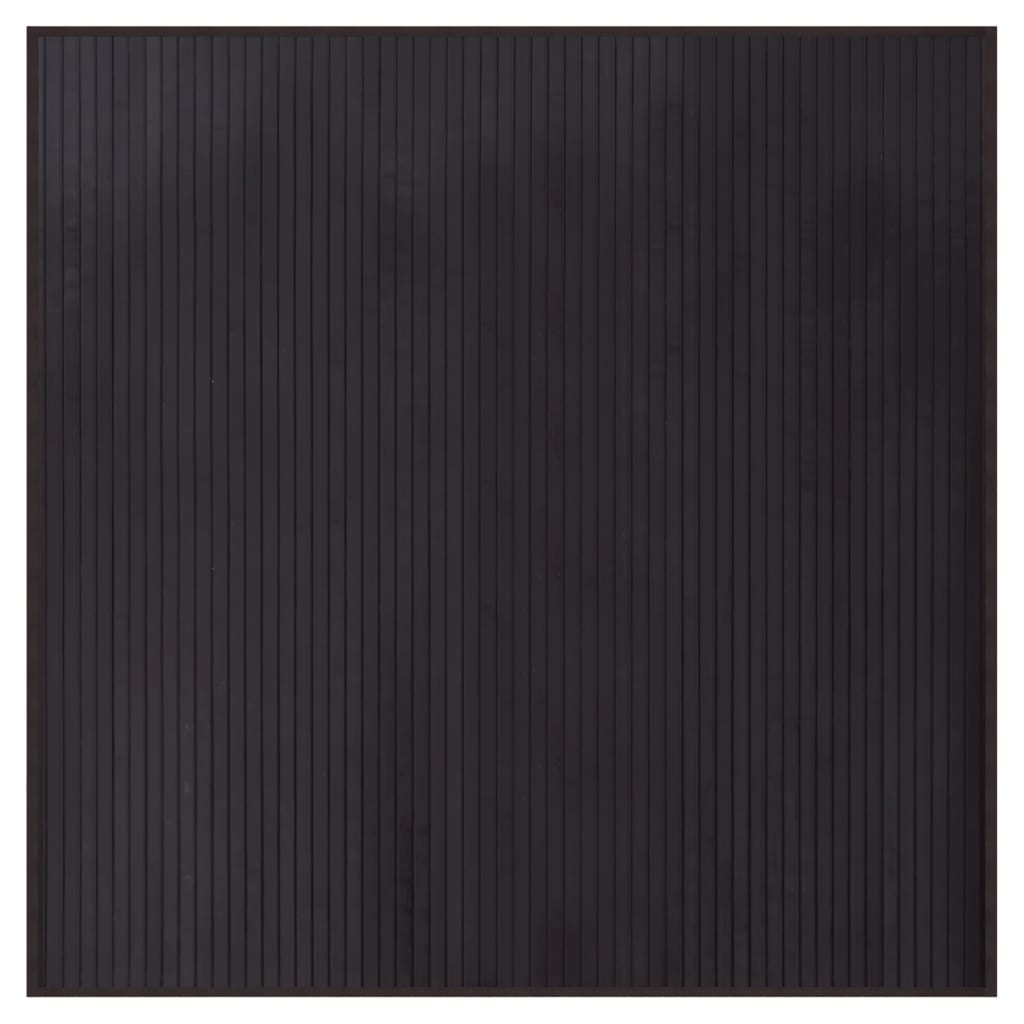 Vaip, kandiline, tumepruun, 100 x 100 cm, bambus