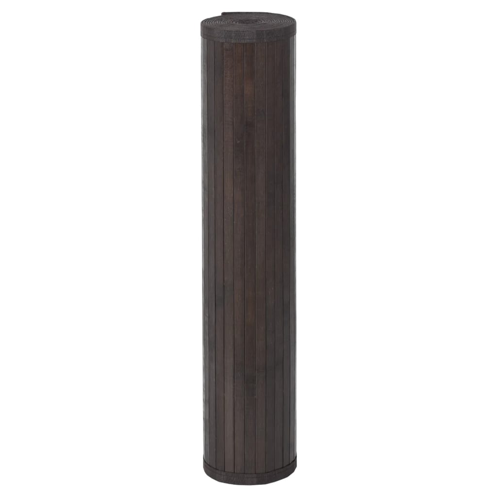 Vaip, ristkülikukujuline, tumepruun, 100 x 200 cm, bambus