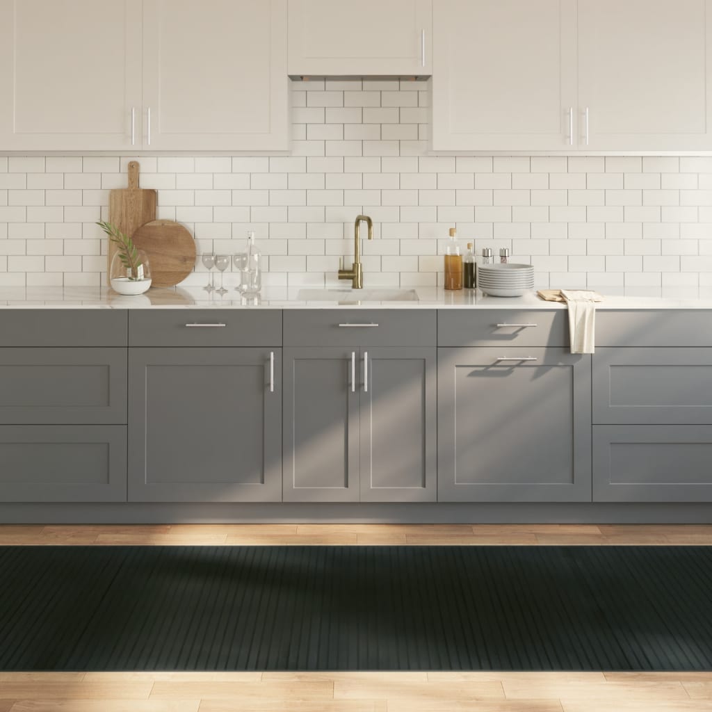 Vaip, ristkülikukujuline, hall, 100 x 300 cm, bambus