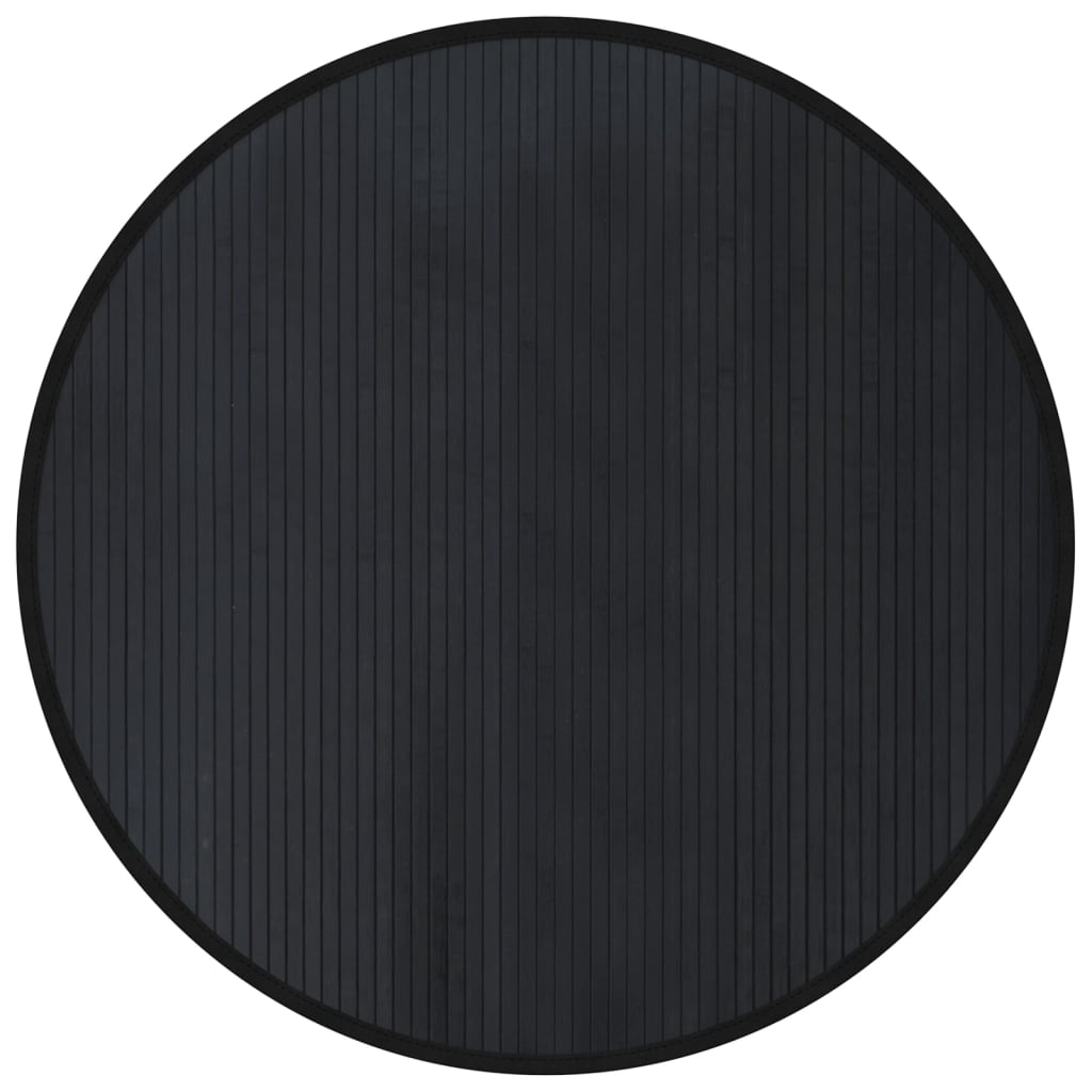 Ümmargune vaip, must, 100 cm, bambus