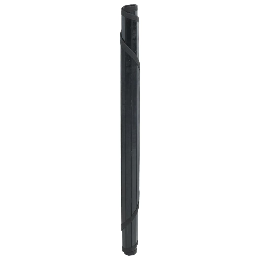 Ümmargune vaip, must, 100 cm, bambus