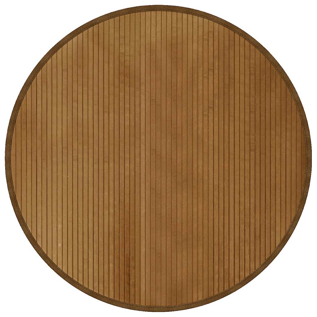 Vaip, ümmargune, pruun, 100 cm, bambus