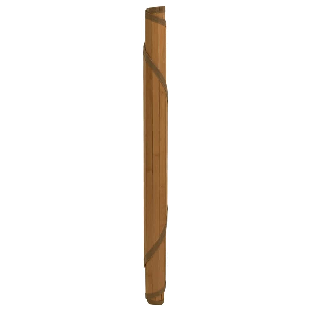 Vaip, ümmargune, pruun, 100 cm, bambus