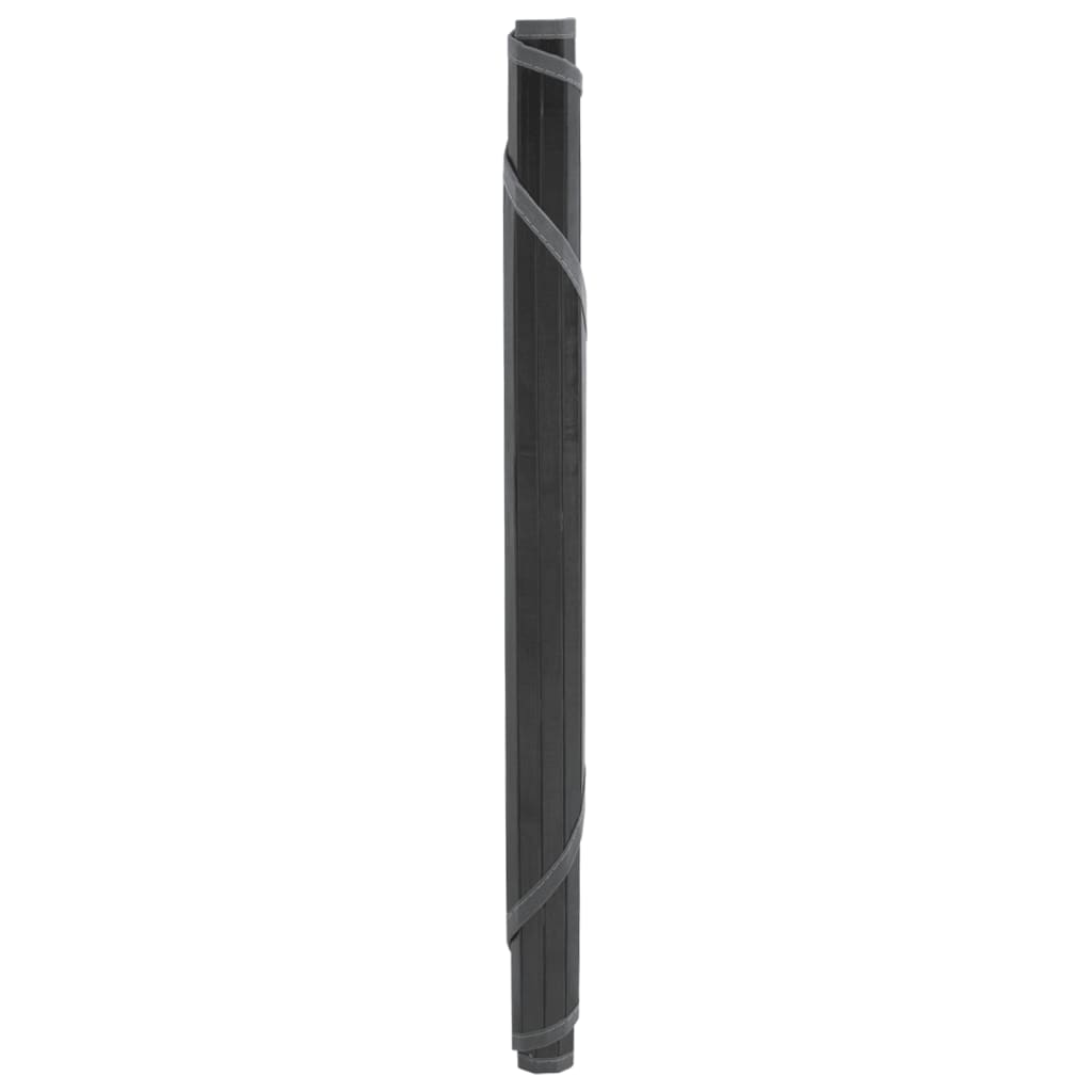 Vaip, ümmargune, hall, 100 cm, bambus