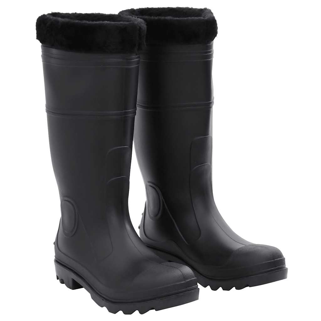 Eemaldatava voodriga kummikud, must, suurus 43, PVC