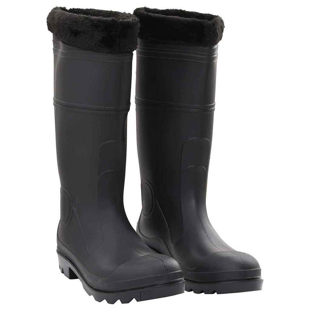 Eemaldatava voodriga kummikud, must, suurus 44, PVC