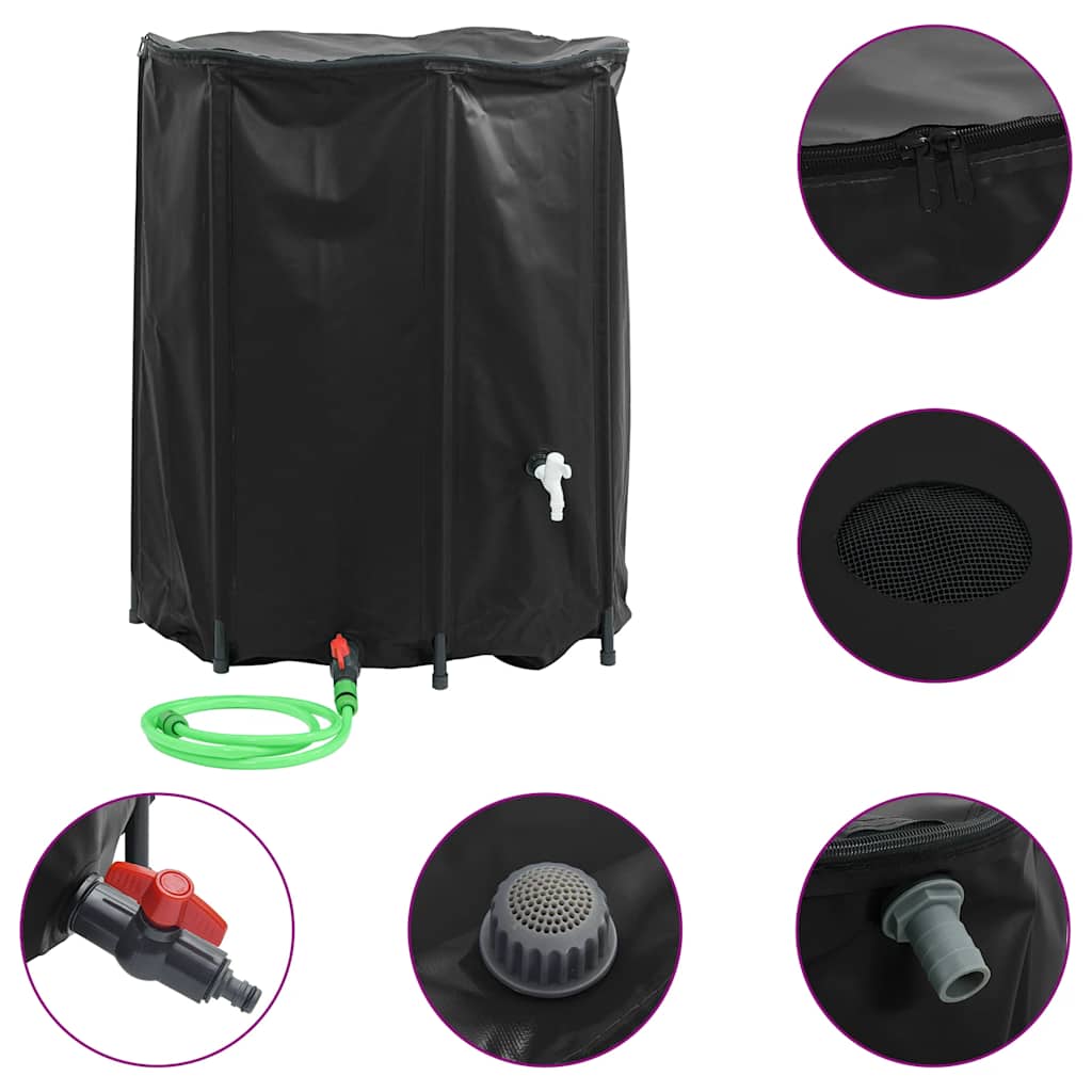 Kraaniga veepaak, kokkupandav, 1250 l, PVC
