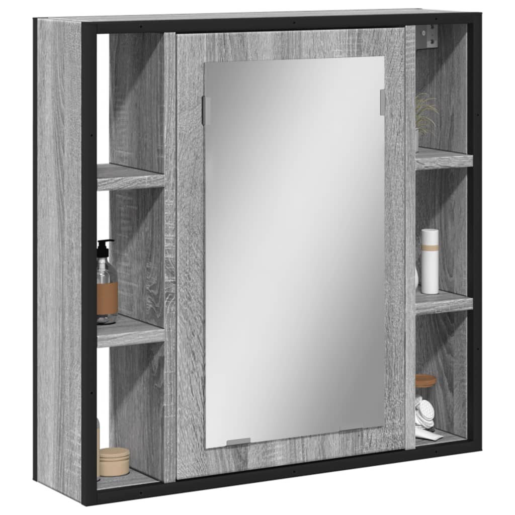 Vannitoa peegelkapp, hall Sonoma tamm, 60x16x60 cm, tehispuit