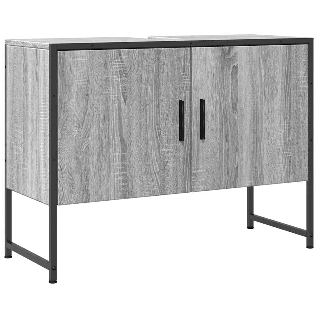 Vannitoakapp valamu, hall Sonoma tamm, 80x33x60 cm, tehispuit