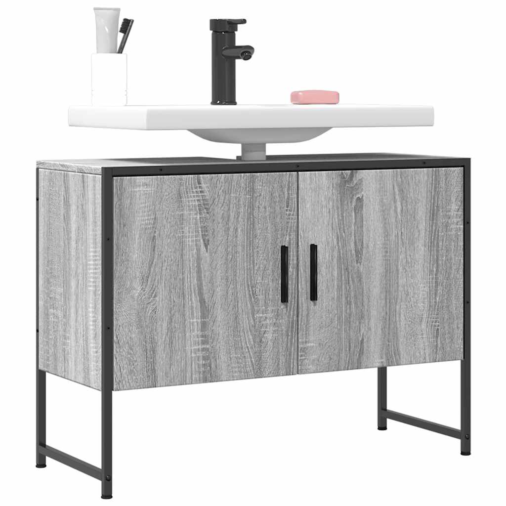Vannitoakapp valamu, hall Sonoma tamm, 80x33x60 cm, tehispuit