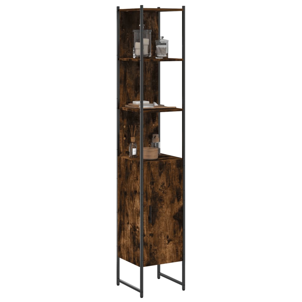 Vannitoakapp, suitsutatud tamm, 33x33x185,5 cm, tehispuit