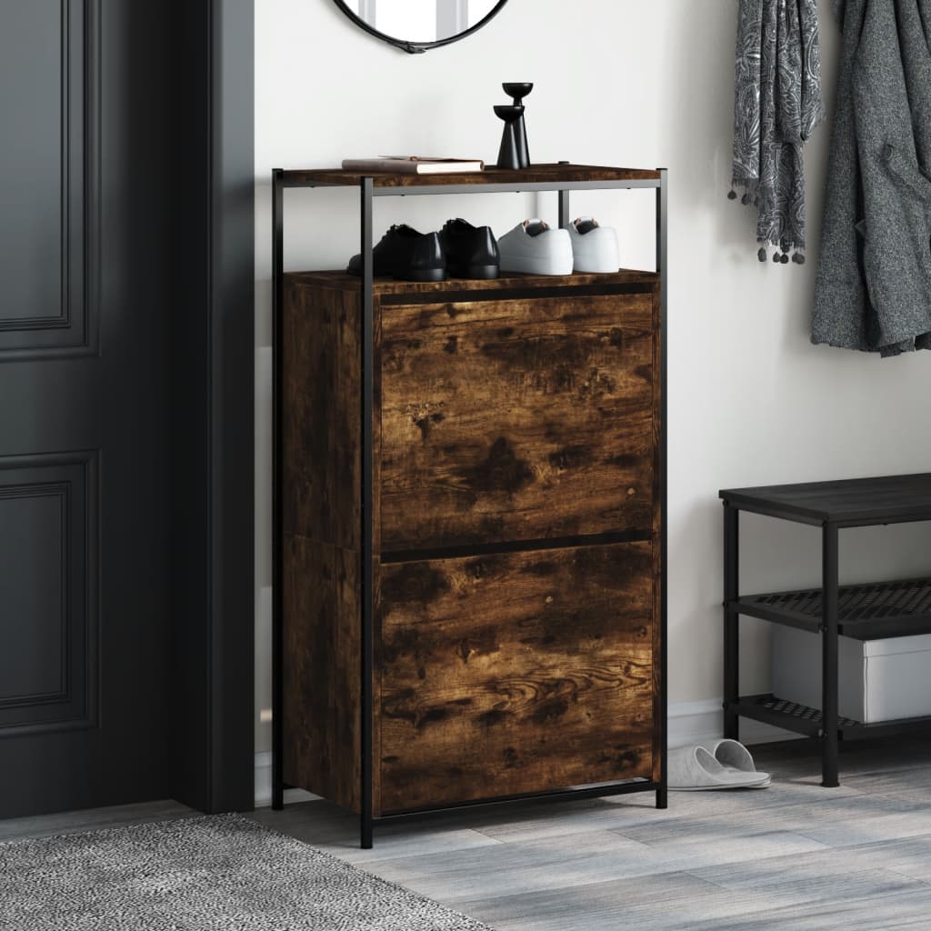 Jalatsikapp, suitsutatud tamm, 60 x 34 x 112 cm, tehispuit