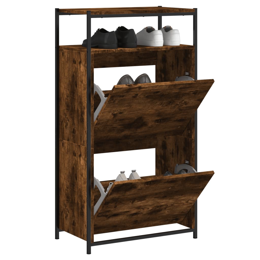 Jalatsikapp, suitsutatud tamm, 60 x 34 x 112 cm, tehispuit