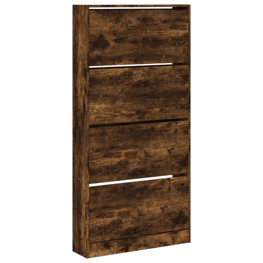 Jalanõudekapp, 4 klappuksega, suitsutamm, 80 x 21 x 163,5 cm