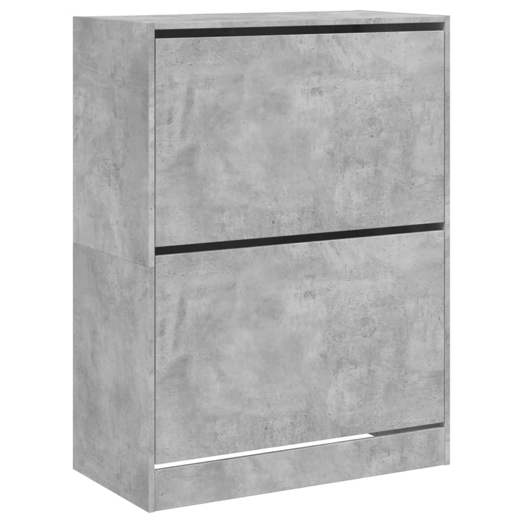 Jalanõudekapp, 2 klappuksega, betoonhall, 80 x 42 x 108 cm