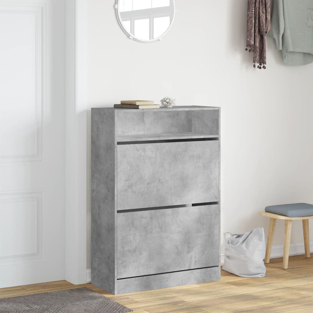 Jalanõudekapp, 24 klappuksega, betoonhall, 80 x 34 x 116 cm