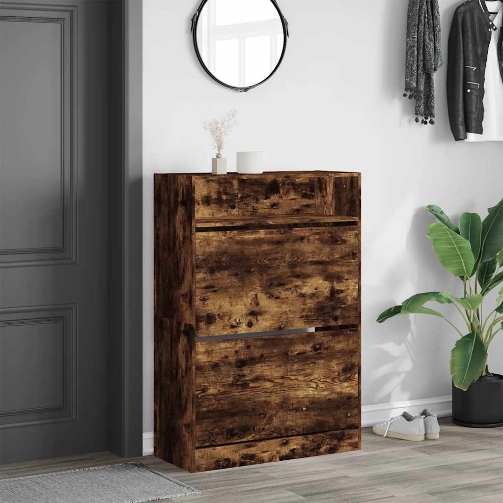Jalanõudekapp, 2 klappuksega, suitsutamm, 80 x 34 x 116 cm
