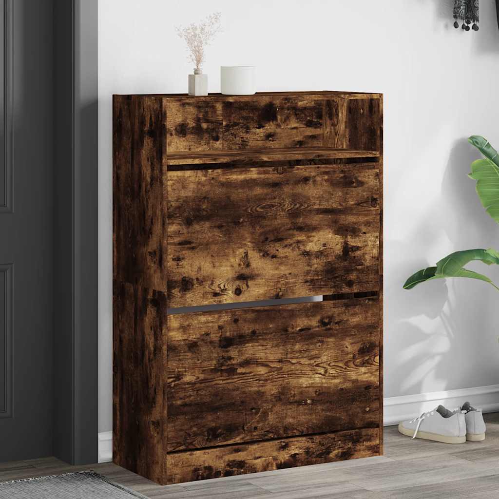 Jalanõudekapp, 2 klappuksega, suitsutamm, 80 x 34 x 116 cm