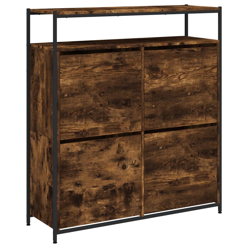 Jalanõudekapp, 4 klappuksega, suitsutamm, 100x34x112 cm