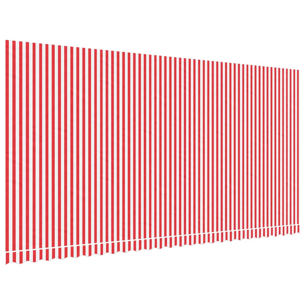 Varikatuse asenduskangas, punane ja valge, 600 x 300 cm, polüester