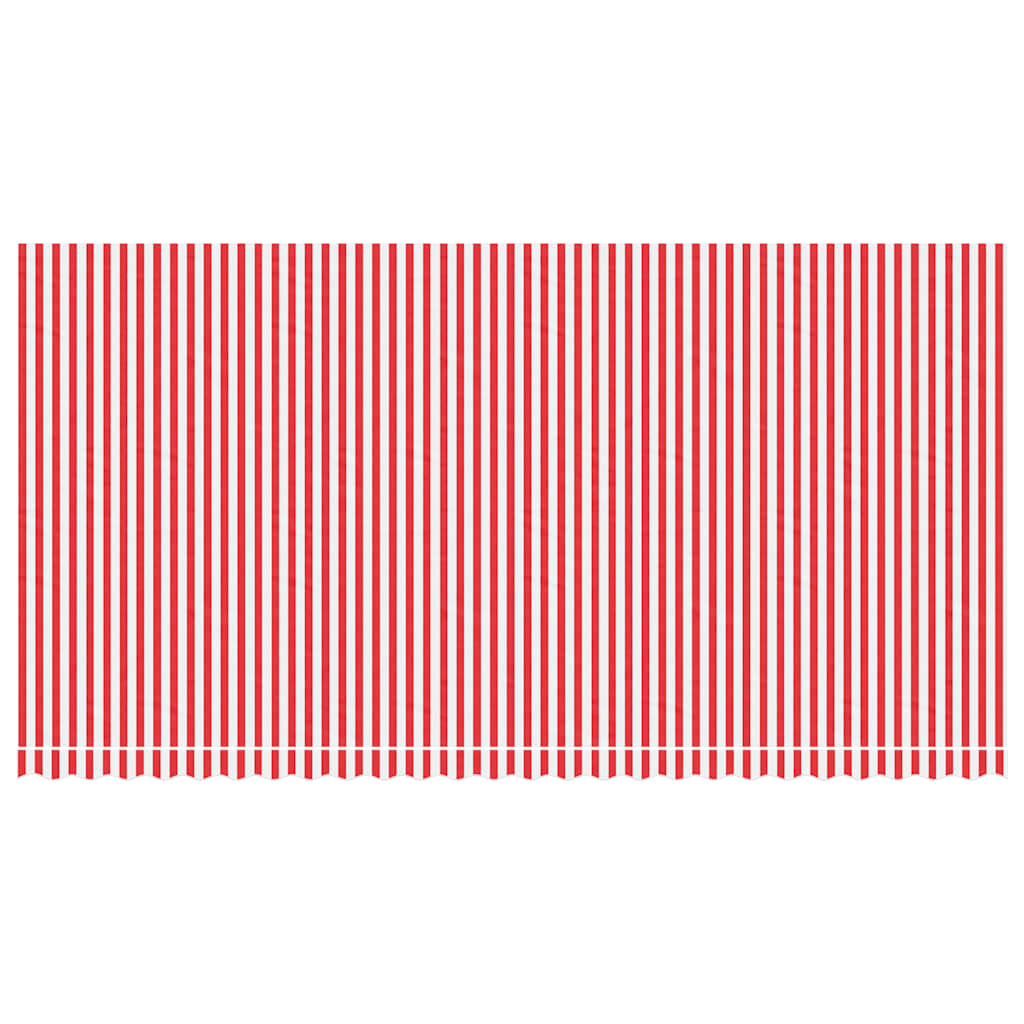 Varikatuse asenduskangas, punane ja valge, 600 x 300 cm, polüester