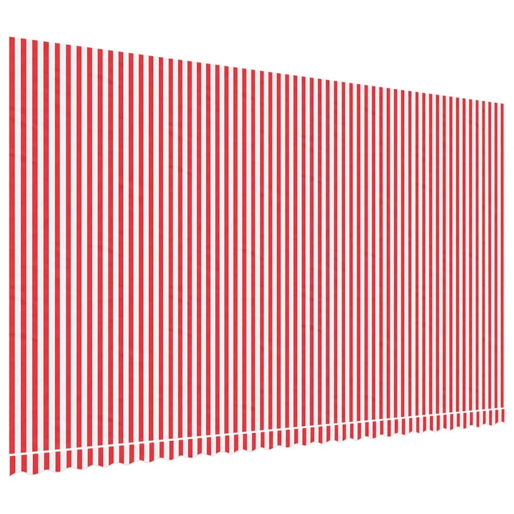 Varikatuse asenduskangas, punane ja valge, 600x350 cm, polüester