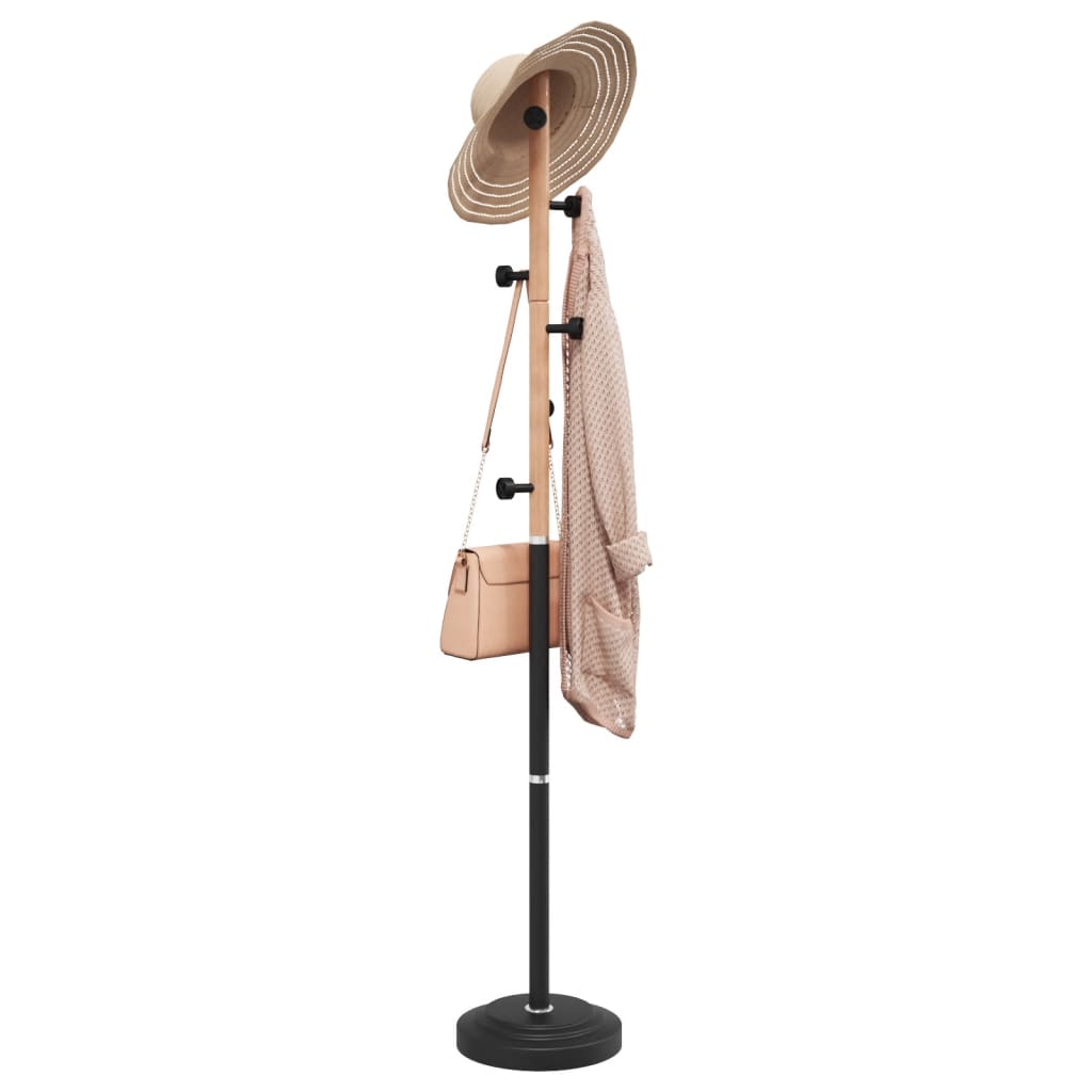 Riidenagi, must, 177 cm, pulbervärvitud raud