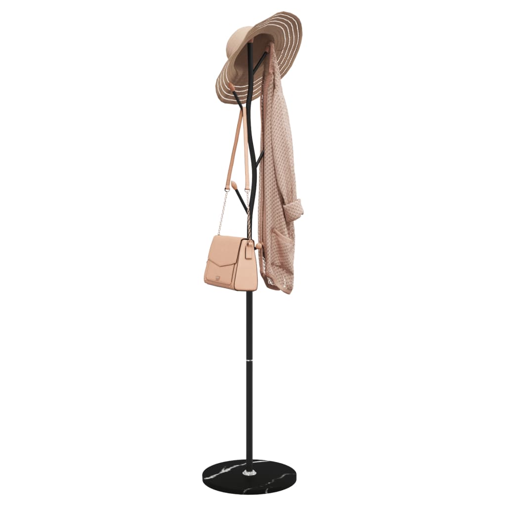 Riidenagi, must, 177 cm, pulbervärvitud raud
