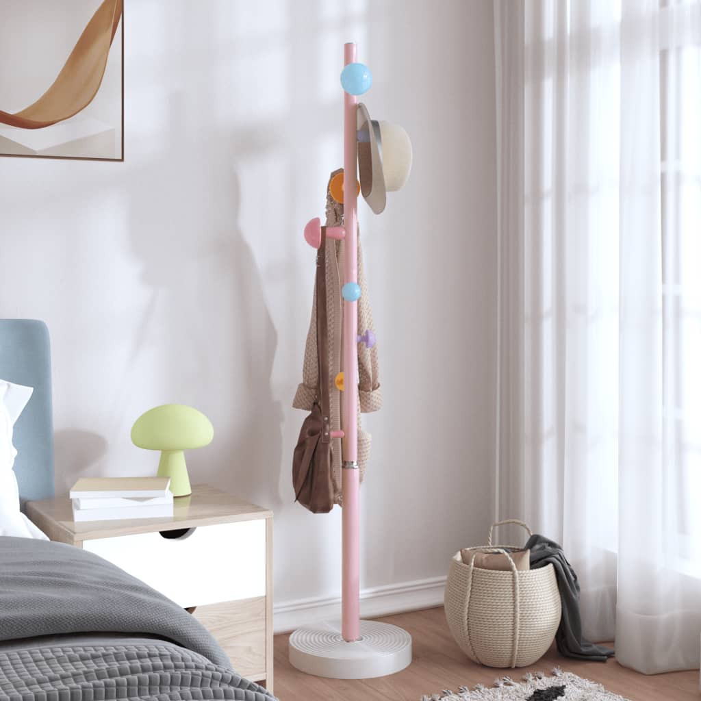 Riidenagi, roosa, 176 cm, pulbervärvitud raud