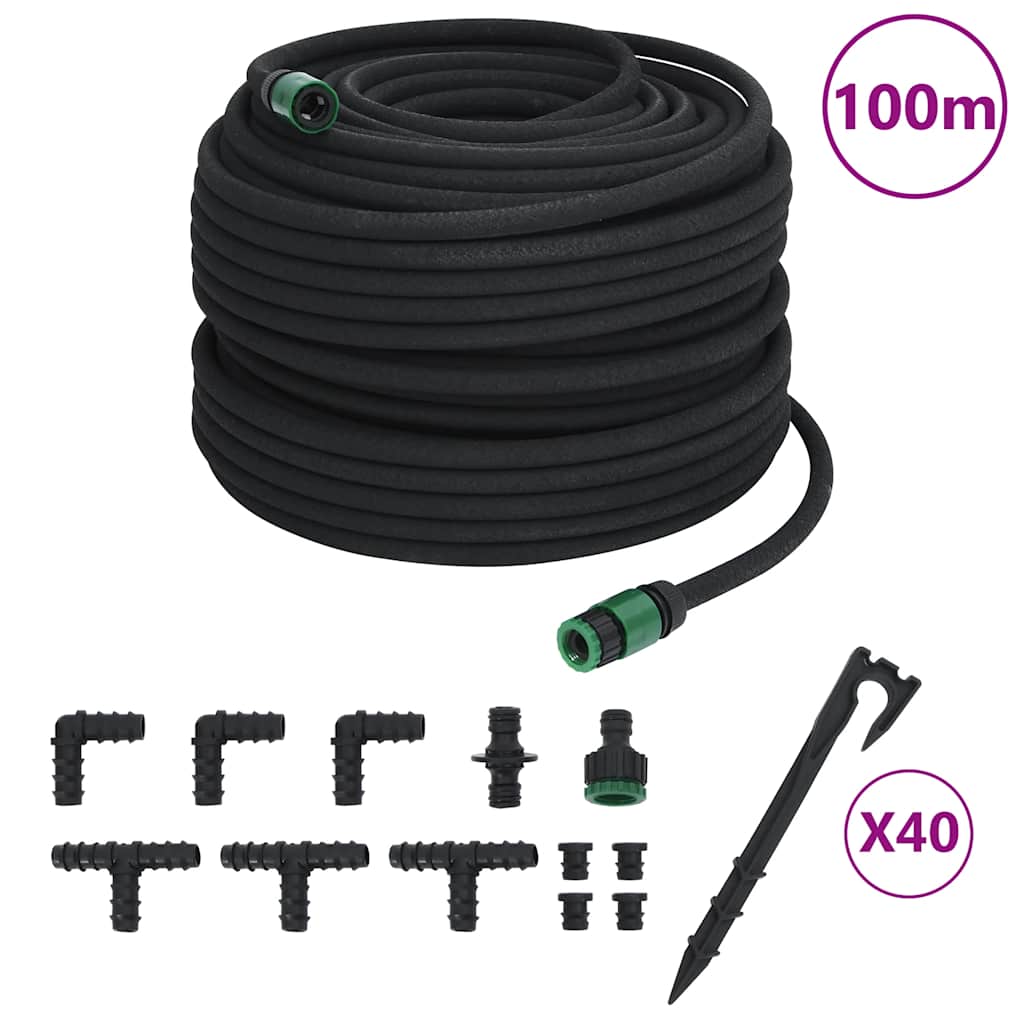 Aia kastmisvoolik, must, 0,6" 100 m, kumm