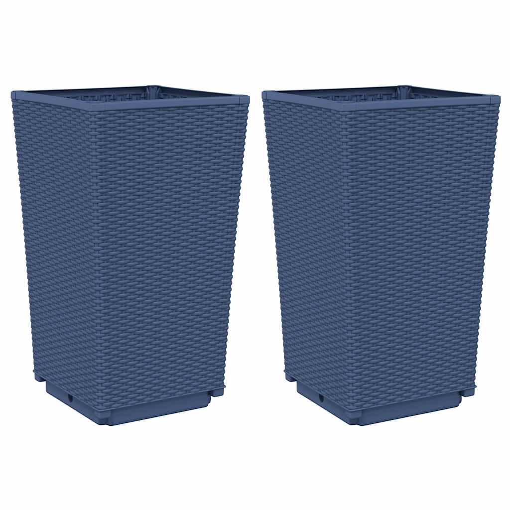 Aia taimekastid 2 tk, sinine hall, 32,5 x 32,5 x 57, PP