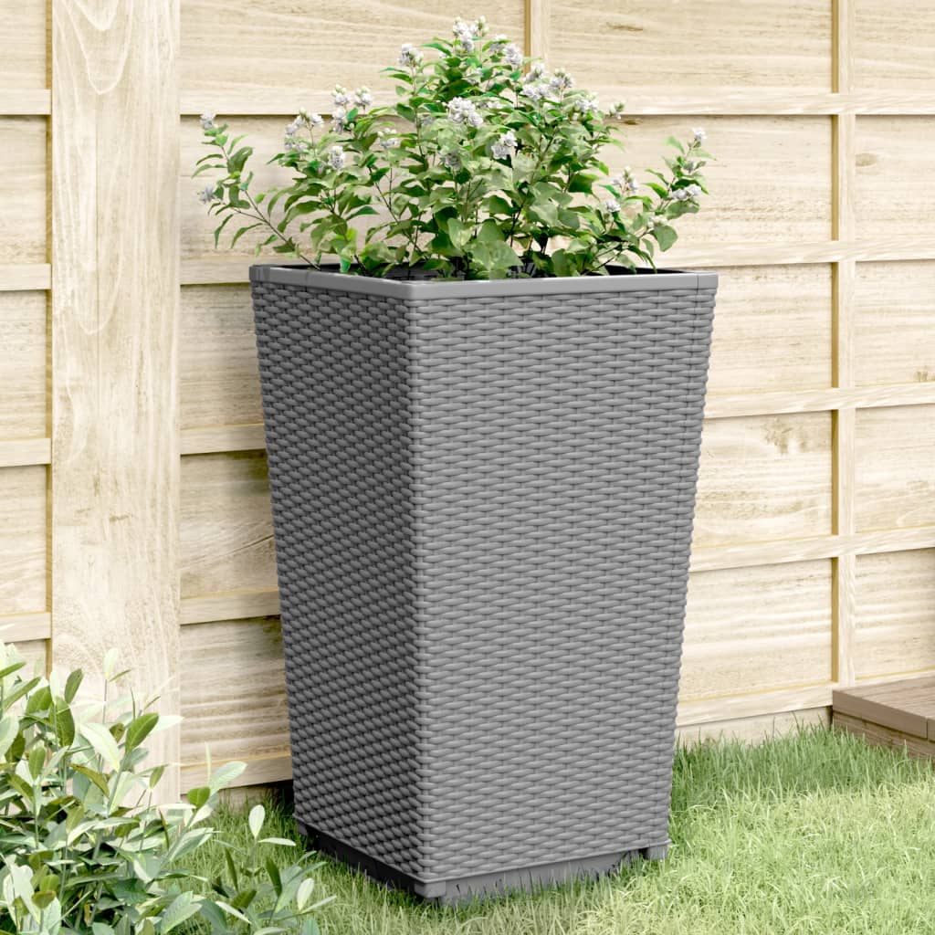 Aia taimekastid 2 tk, helehall, 32,5 x 32,5 x 57, PP