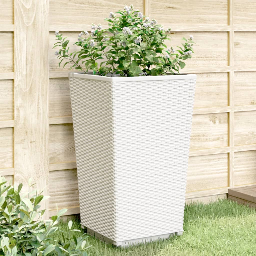 Aia taimekastid 2 tk, valge, 32,5 x 32,5 x 57 cm, PP