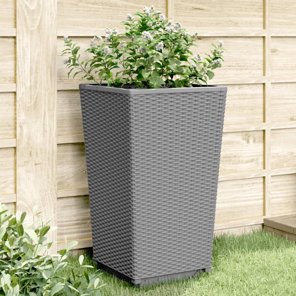 Aia taimekastid 4 tk, helehall, 32,5 x 32,5 x 57 cm, PP