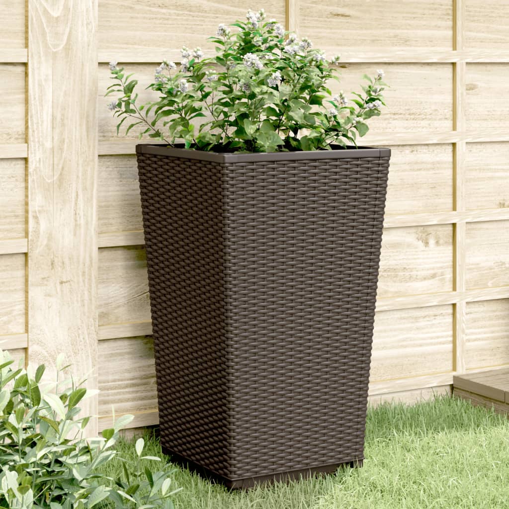 Aia taimekastid 4 tk, pruun, 32,5 x 32,5 x 57 cm, PP